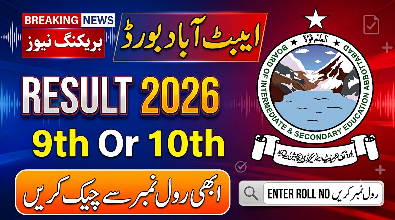 BISE Abbottabad Result 2026 Class 9th, 10th